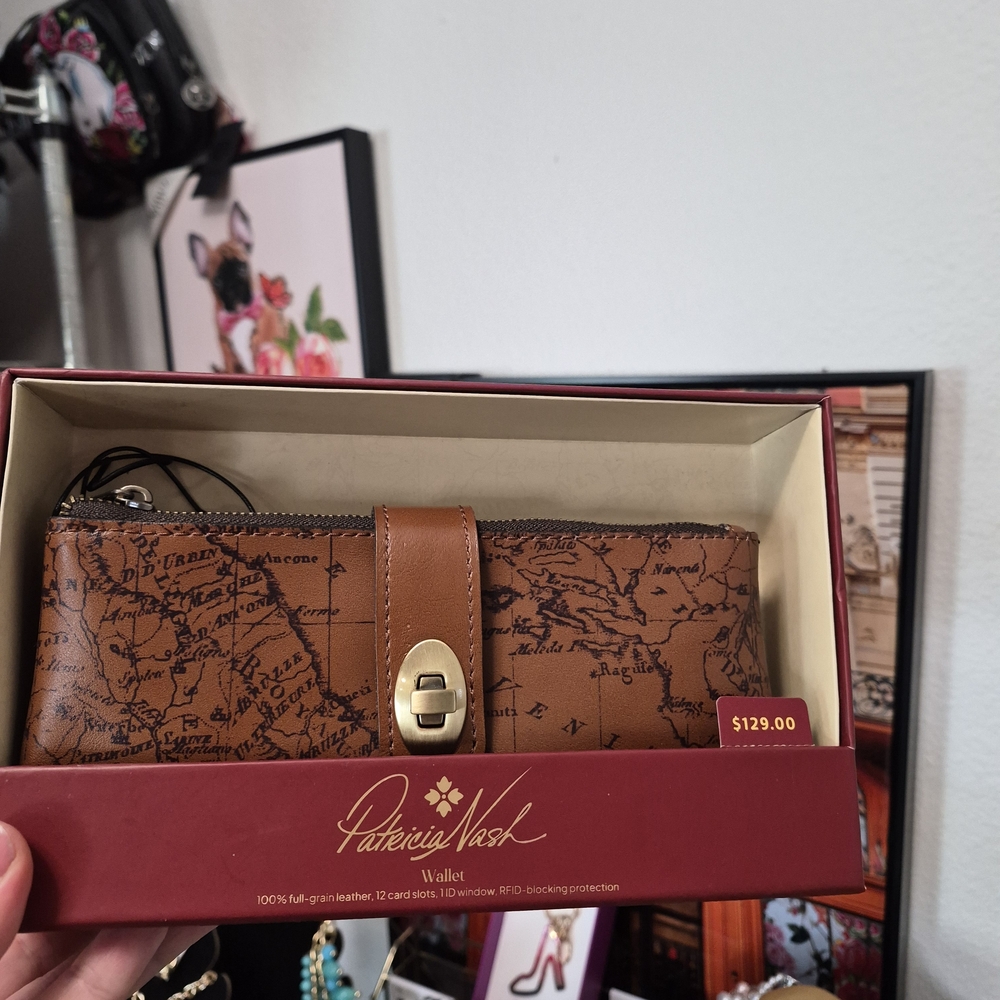 Patricia Nash Brown Leather Wallet